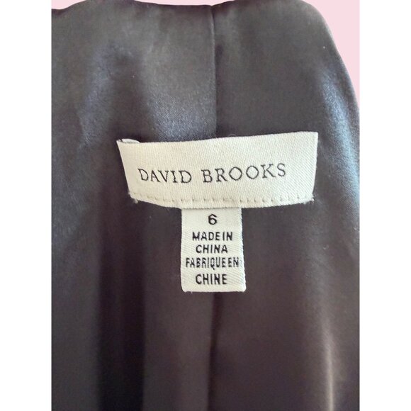 DAVID BROOKS Red Black Houndstooth Coat Jacket Size 6 - Picture 6 of 7